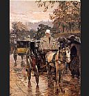 Fiacre Rue Bonaparte by childe hassam